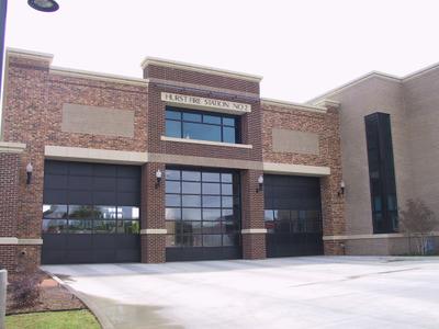 Side elevation displaying running bond brick with soldier course accents