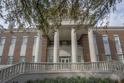 SMU Dr. Bob Smith Health Center entrance with signature red brick matching campus architecture