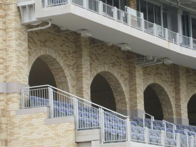 Interior CMU walls in athletic training spaces