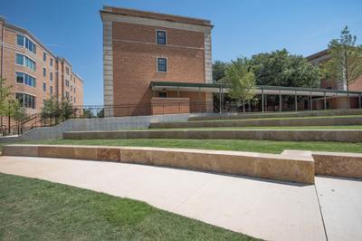 Stairwell tower with CMU construction and brick exterior